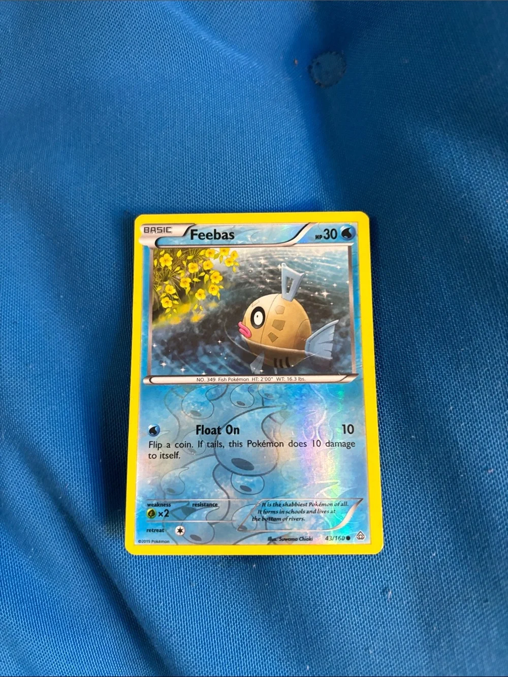 Pokémon Cards Feebas HP 30 2015 Water Type Pokemon NWOTS